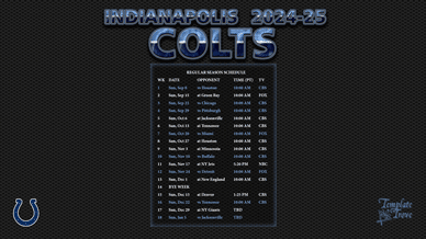 Indianapolis Colts 2024-25 Wallpaper Schedule