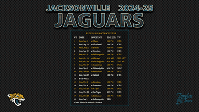 Jacksonville Jaguars 2024-25 Wallpaper Schedule