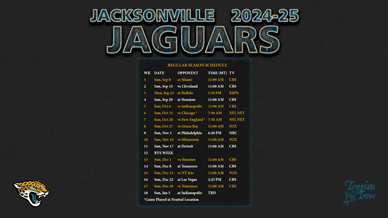 Jacksonville Jaguars 2024-25 Wallpaper Schedule