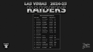 Las Vegas Raiders 2024-25 Wallpaper Schedule
