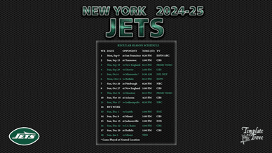 New York Jets 2024-25 Wallpaper Schedule