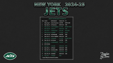 New York Jets 2024-25 Wallpaper Schedule
