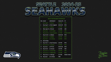 Seattle Seahawks 2024-25 Wallpaper Schedule