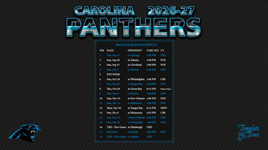 Carolina Panthers 2026-27 Wallpaper Schedule