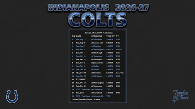 Indianapolis Colts 2026-27 Wallpaper Schedule