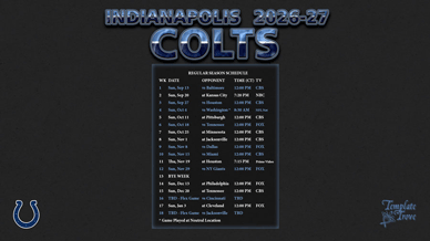 Indianapolis Colts 2026-27 Wallpaper Schedule