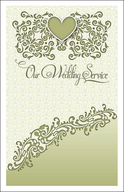 Wedding Program Cover Template 12A