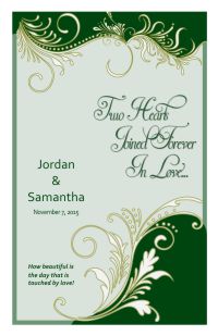 Wedding Program Cover Template 8A