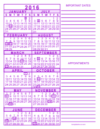 PDF 12 Month Calendar 5