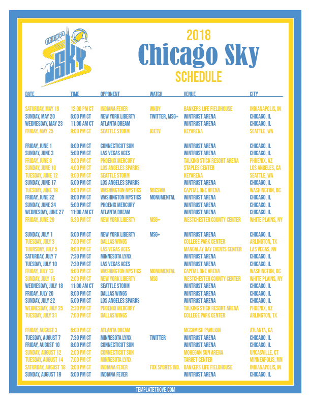 Chicago Sky Schedule 2024 Gwenni Virginia
