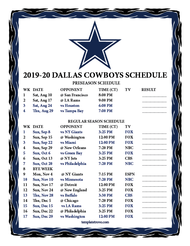 Dallas Cowboys Schedule 2024: Get Ready for Another Exciting Season ...