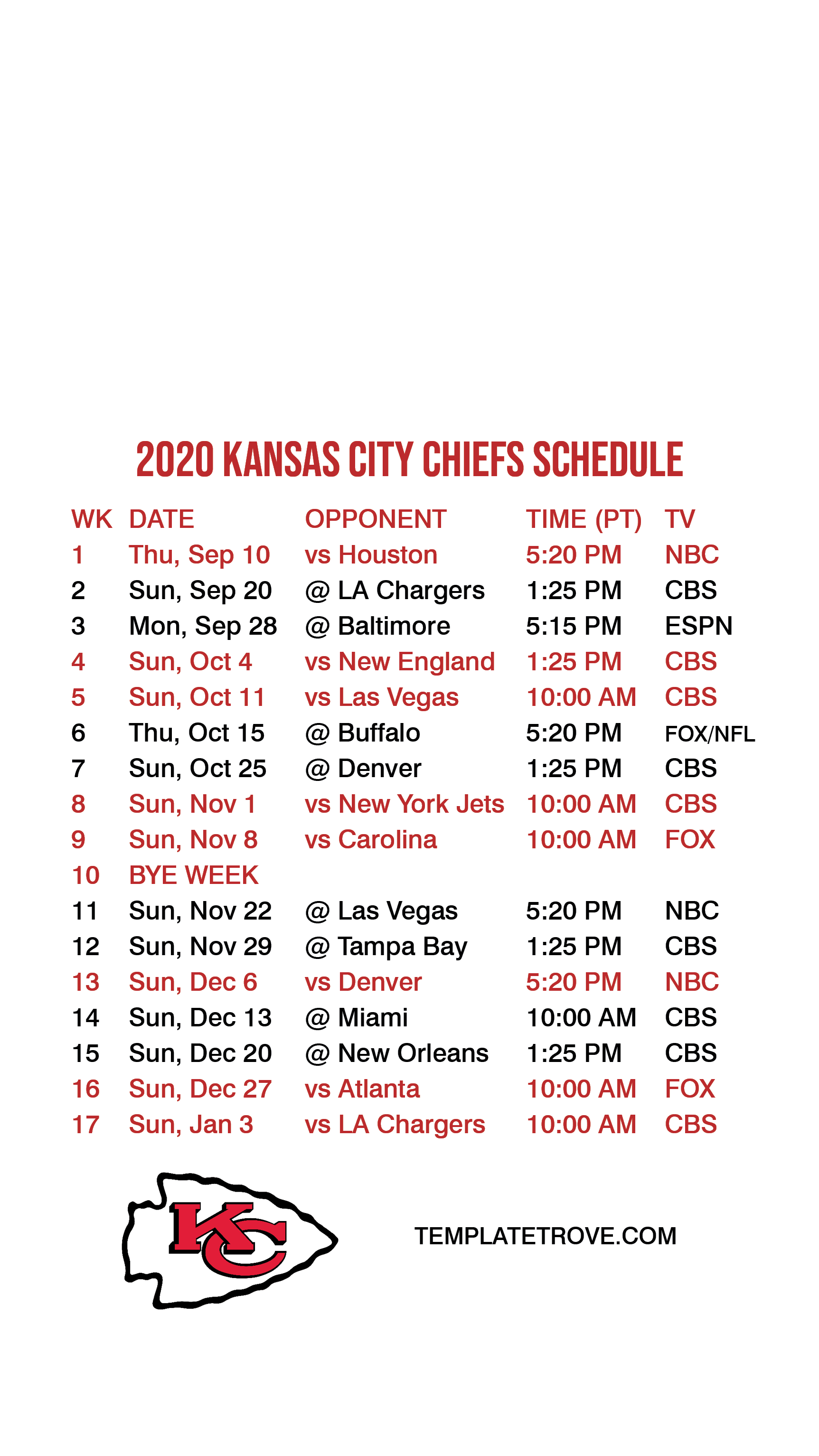 Kansas City Chiefs Schedule 2022 Printable 2020-2021 Kansas City Chiefs Lock Screen Schedule For Iphone 6-7-8 Plus