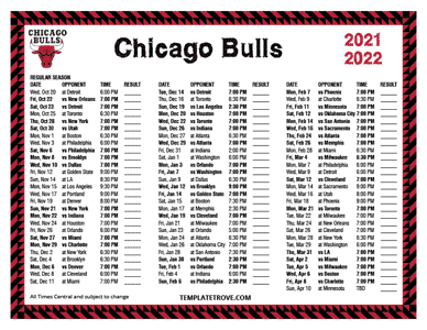 2021-22 Printable Chicago Bulls Schedule - Central Times