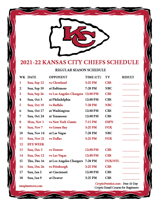 espn chiefs schedule