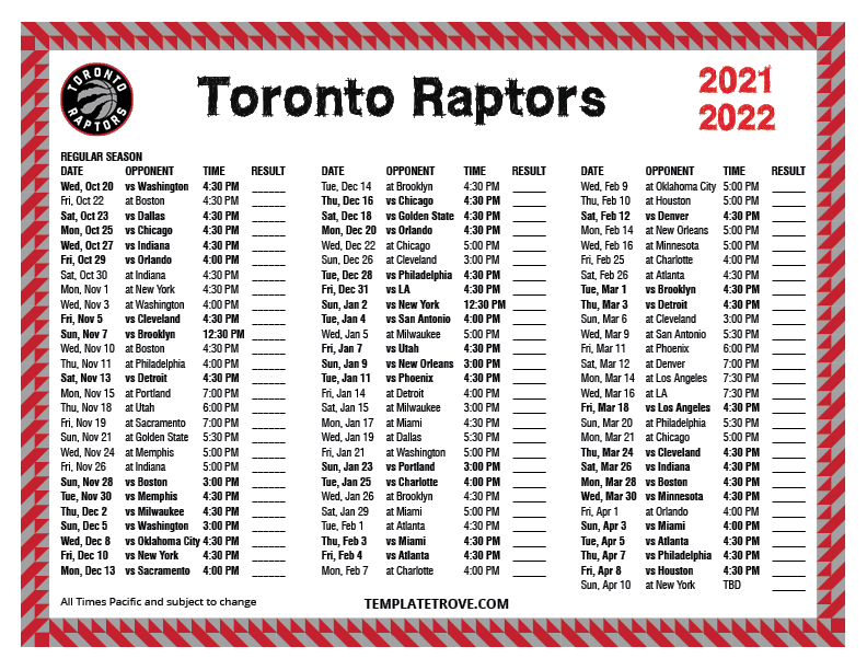 Toronto Raptors 2021-22 schedule breakdown: Key games, dates, and season  preview - Raptors HQ