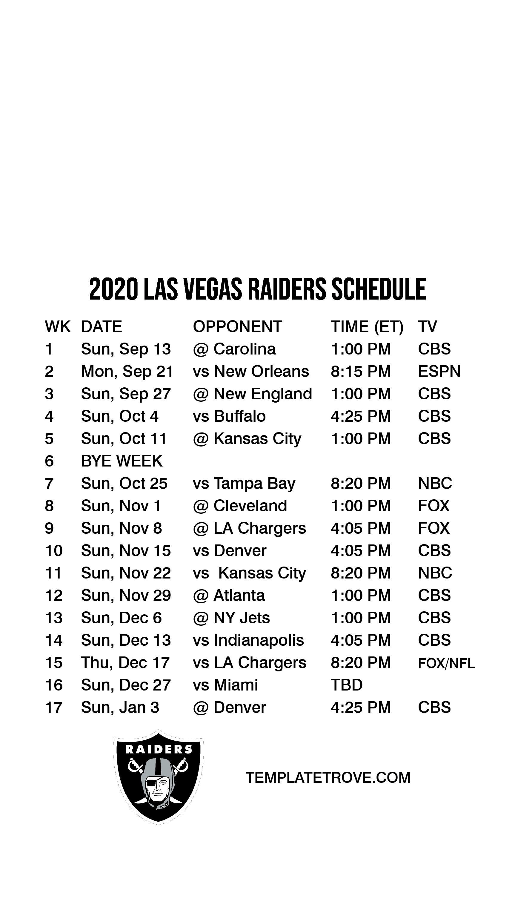 las vegas raiders 2022 schedule