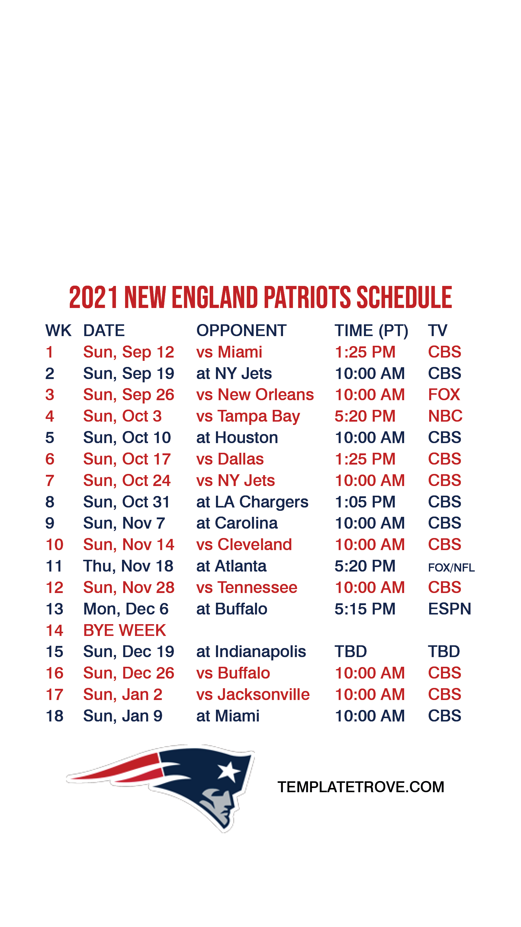 Ne Patriots Schedule 2022 2021-2022 New England Patriots Lock Screen Schedule For Iphone 6-7-8 Plus