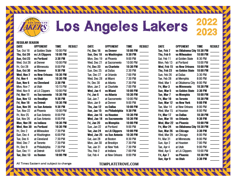 Lakers release 2023-24 preseason schedule
