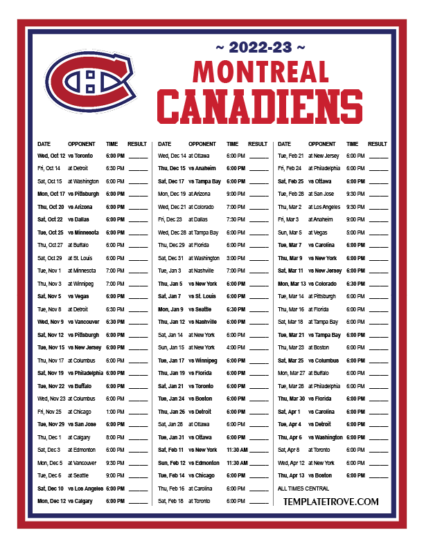 Montreal Canadiens Schedule 2024 24 Tessi Gerianne