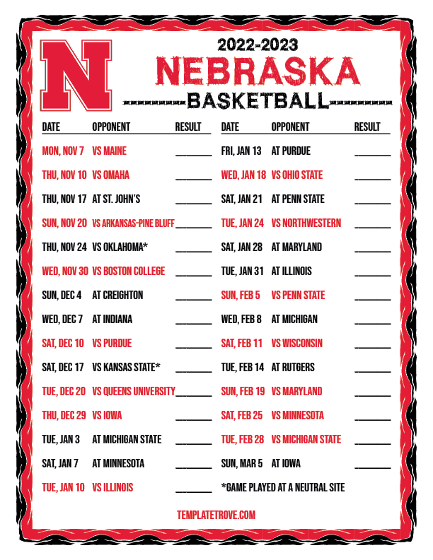 Nebraska Husker Volleyball Schedule 2024 Dode Nadean