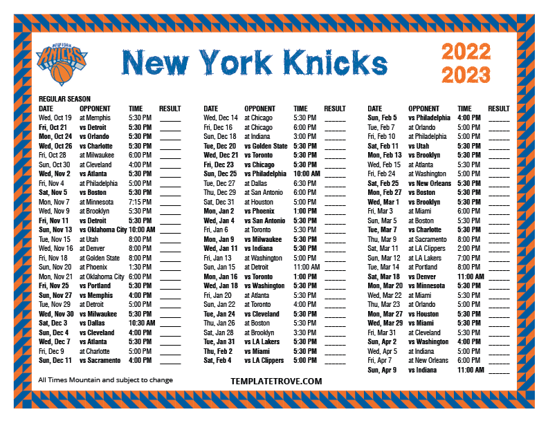 Ny Knicks Schedule 2024 24 Adore Melisent