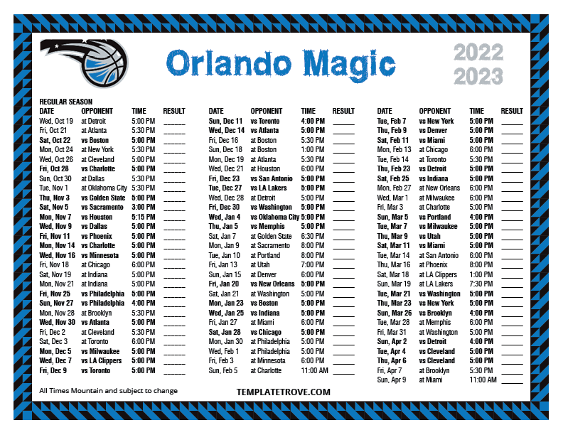 Orlando Magic Schedule 2024 Timi Adelind