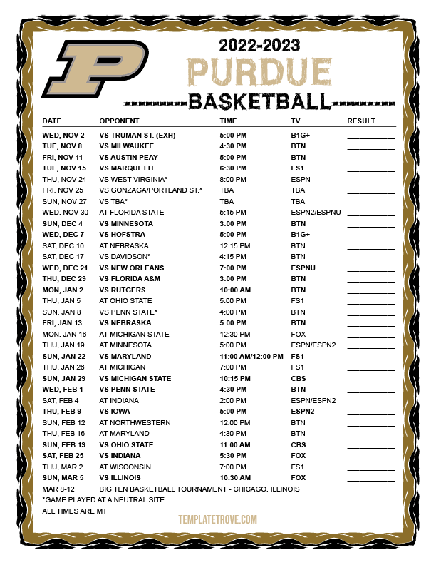 Purdue Basketball March Madness 2024 Calendar Vevay Donelle