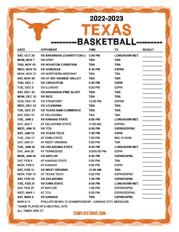 Longhorn Baseball Schedule 2024 Cornie Kerrie