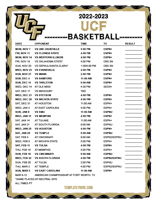 Ucf Basketball Schedule 2024 Pen Leanor