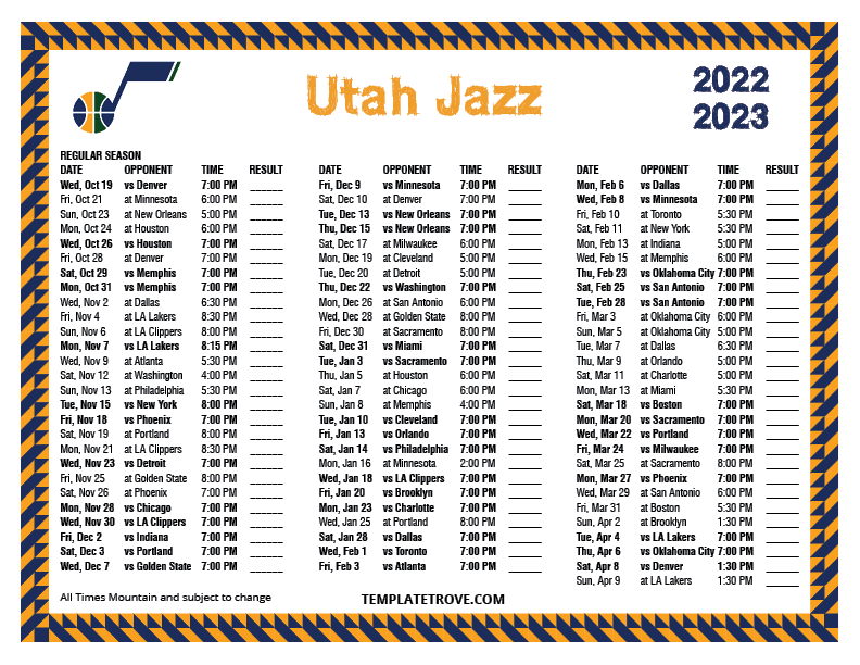 Utah Jazz 2024 Schedule Brook Collete