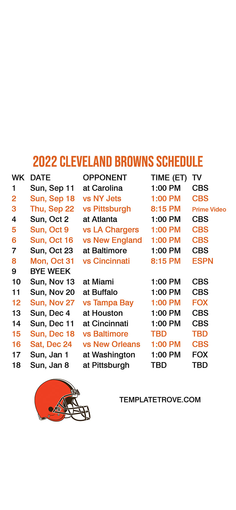 20222023 Cleveland Browns Lock Screen Schedule for iPhone 678 Plus