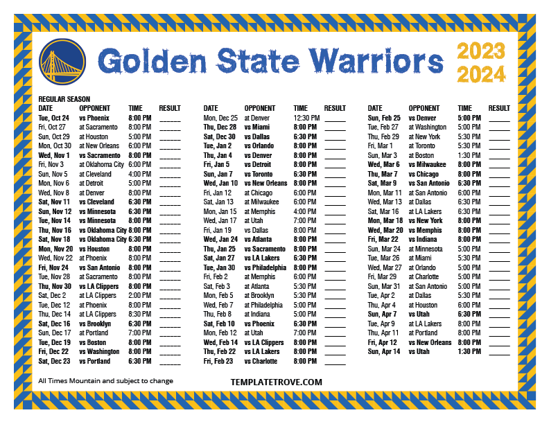 Gary Knight Gossip Warriors Schedule 2024 Printable