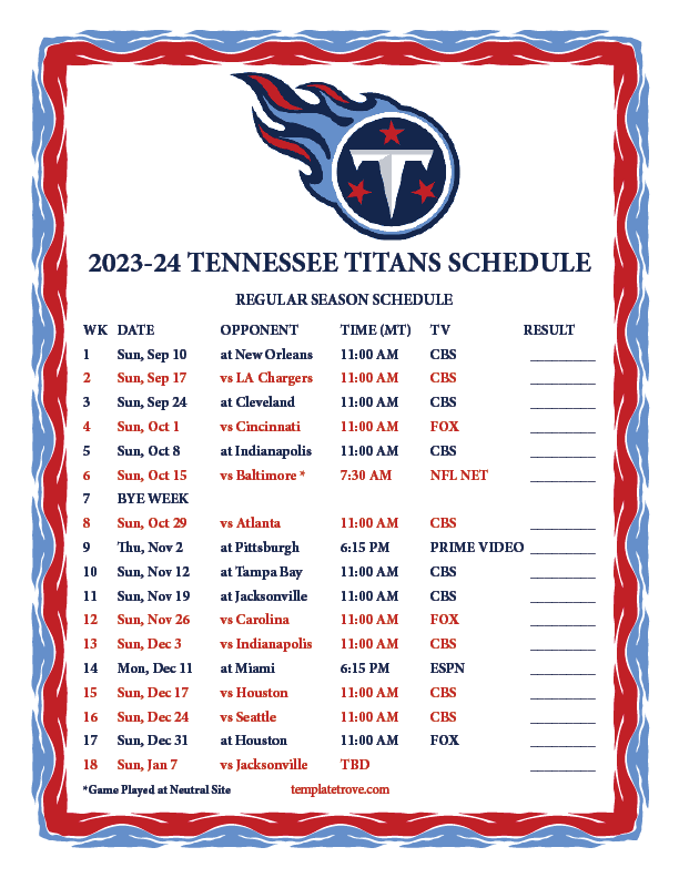 tennessee titans 2023
