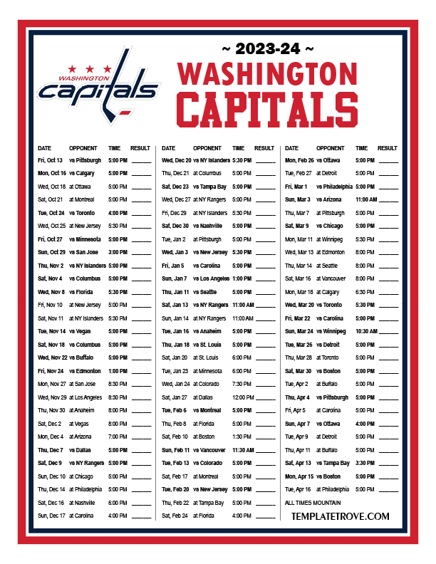 Washington Capitals Schedule 2024 25 2024250 Jemie Lorenza