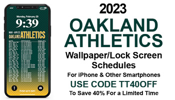2023 Athletics Wallpaper Lock Screen Schedule