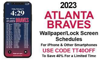 2023 Braves Wallpaper Lock Screen Schedules
