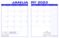 2023 Desk Calendar - Blue
