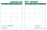 2023 Desk Calendar - Green