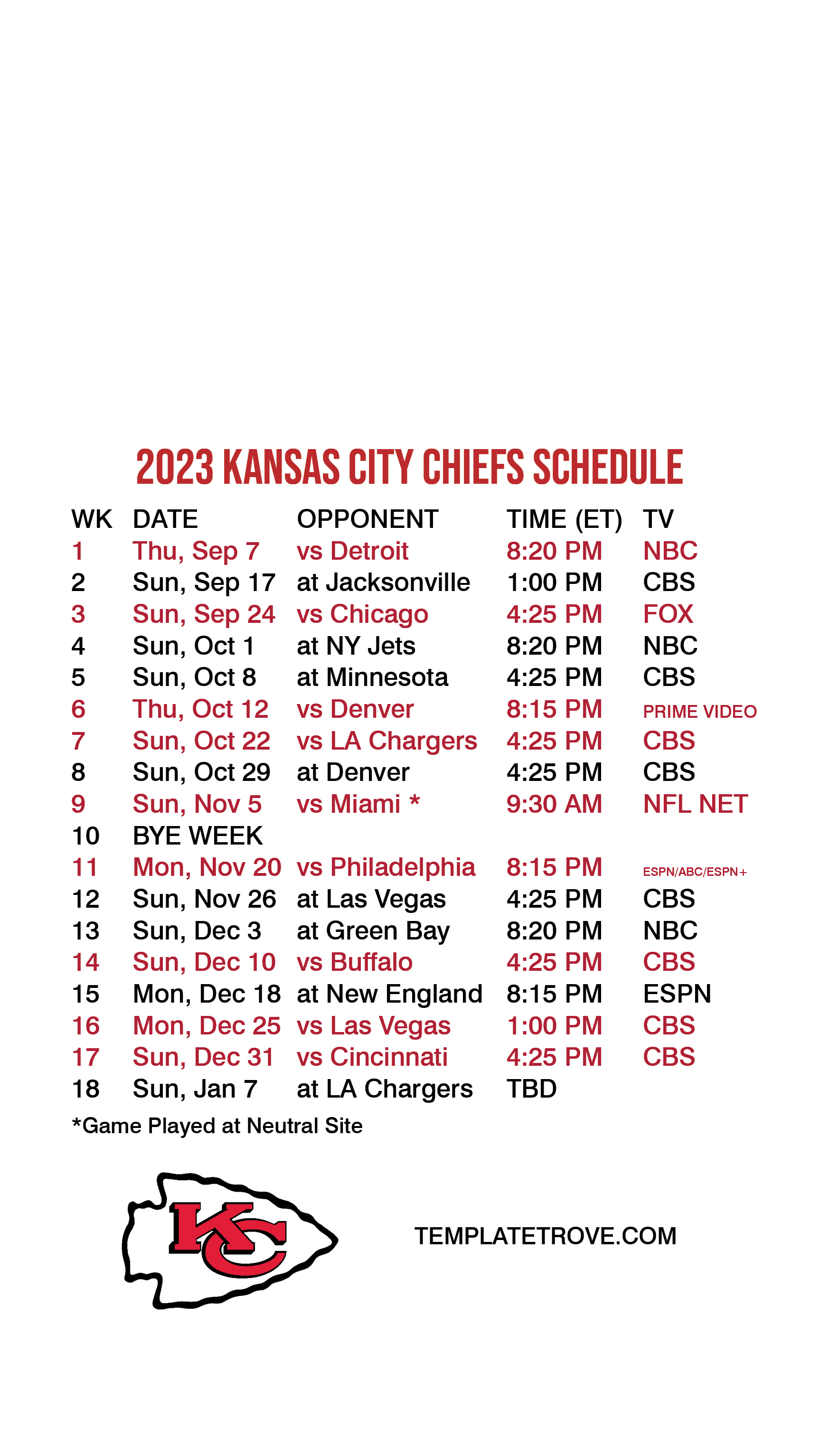 2021 kc chiefs schedule