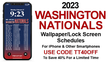 2023 Nationals Wallpaper Lock Screen Schedule