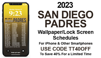2023 Padres Wallpaper Lock Screen Schedule