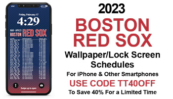 2023 Red Sox Wallpaper Lock Screen Schedule