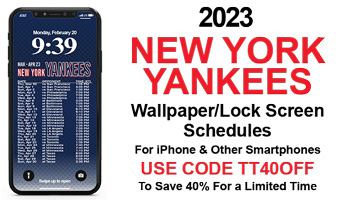 2023 Yankees Wallpaper Lock Screen Schedule