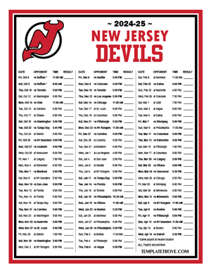 New Jersey Devils 2024-25 Printable Schedule - Mountain Times