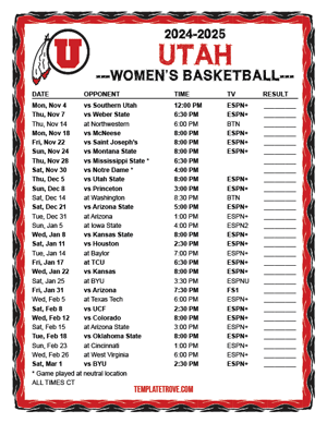 UConn Huskies Women's Basketball 2024-25 Printable Schedule - Central Times