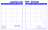 2025 Desk Calendar - Blue