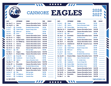 Canmore Eagles 2026-27 Hockey Schedule