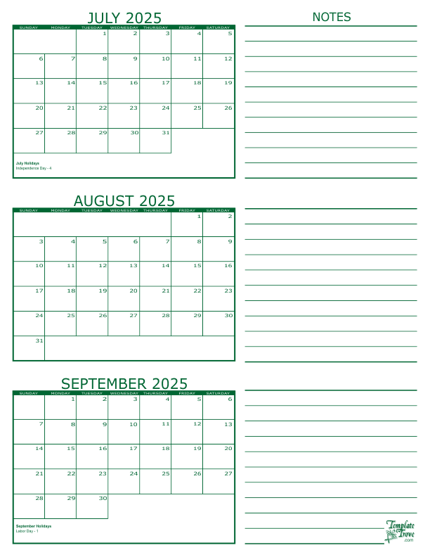 Calendar June July August And September 2025 Sienna Yencken