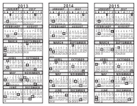 2013 2014 2015 3 Year Calendar