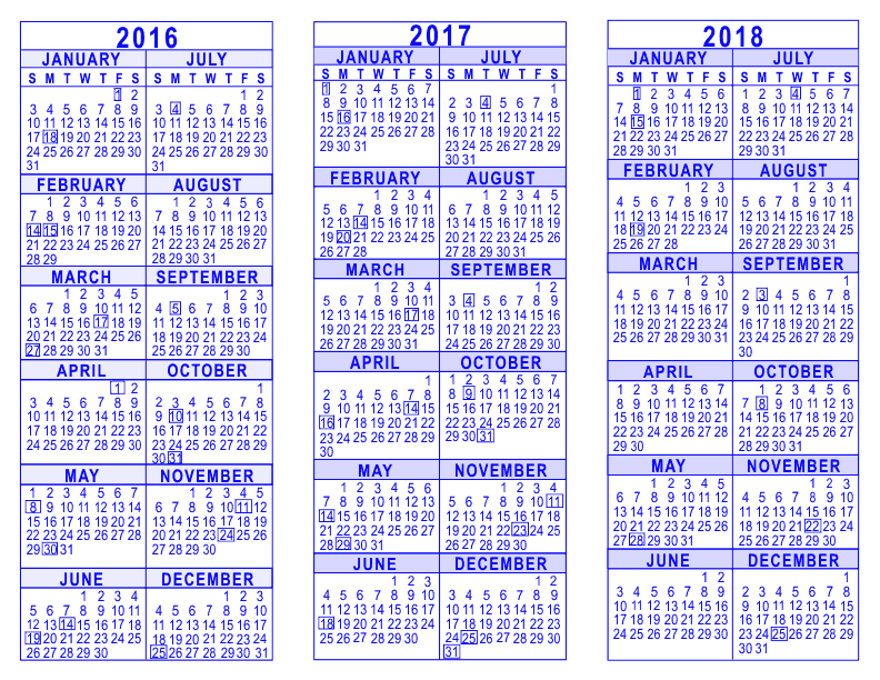 Free Calendars to Print | PDF Calendars